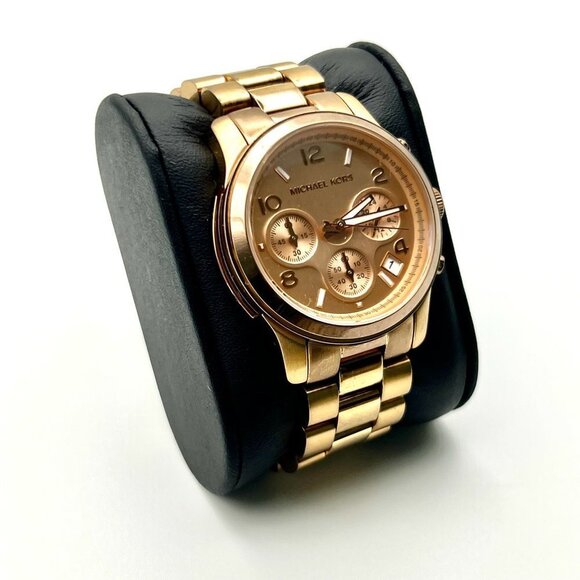 Michael Kors Chronograph Runway Rose Gold Watch MK5128 Extra Links & Working - Picture 3 of 11